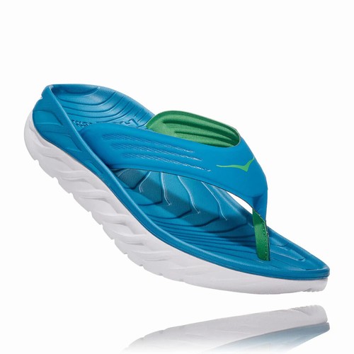 Hoka One One ORA RECOVERY FLIP 2 Sandals For Men India Blue/White IN-7130